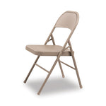 All Steel Folding Chair, Supports Up to 300 lb, 16.5" Seat Height, Tan Seat, Tan Back, Tan Base, 4/Carton