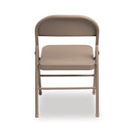 All Steel Folding Chair, Supports Up to 300 lb, 16.5" Seat Height, Tan Seat, Tan Back, Tan Base, 4/Carton