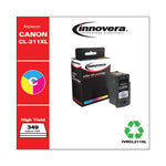 Remanufactured Tri-Color High-Yield Ink, Replacement for CL-211XL (2975B001), 349 Page-Yield