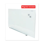 Frameless Magnetic Glass Marker Board, 36 x 24, Translucent Frost Surface