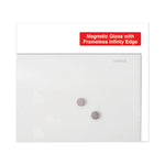 Frameless Magnetic Glass Marker Board, 36 x 24, Translucent Frost Surface