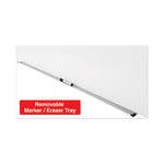 Frameless Magnetic Glass Marker Board, 36 x 24, Translucent Frost Surface