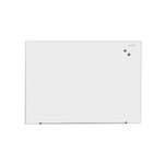 Frameless Magnetic Glass Marker Board, 48 x 36, White Surface