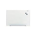 Frameless Magnetic Glass Marker Board, 36 x 24, Translucent Frost Surface