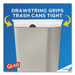 Tall Kitchen Drawstring Trash Bags, 13 gal, 0.72 mil, 24" x 27.38", Gray, 100 Bags/Box, 4 Boxes/Carton