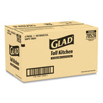 Tall Kitchen Drawstring Trash Bags, 13 gal, 0.72 mil, 24" x 27.38", Gray, 100 Bags/Box, 4 Boxes/Carton