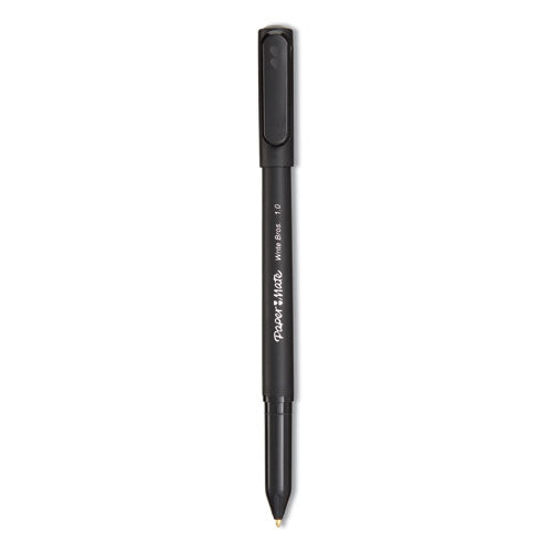 Write Bros. Ballpoint Pen, Stick, Medium 1 mm, Black Ink, Black Barrel, Dozen