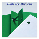 Two-Pocket Folder, Prong Fastener, 0.5" Capacity, 11 x 8.5, Green, 25/Box