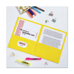 Two-Pocket Folder, 40-Sheet Capacity, 11 x 8.5, Yellow, 25/Box