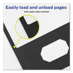 Two-Pocket Folder, Prong Fastener, 0.5" Capacity, 11 x 8.5, Black, 25/Box