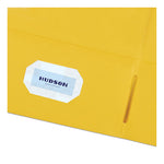 Two-Pocket Folder, 40-Sheet Capacity, 11 x 8.5, Yellow, 25/Box