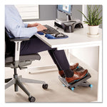 Energizer Foot Support, 17.88w x 13.25d x 4 to 6.5h, Charcoal/Blue/Gray