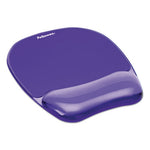 Gel Crystals Mouse Pad with Wrist Rest, 7.87 x 9.18, Purple