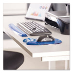 Gel Crystals Mouse Pad with Wrist Rest, 7.87 x 9.18, Blue