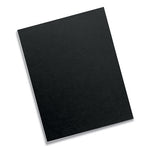 Futura Presentation Covers for Binding Systems, Opaque Black, 11 x 8.5, Unpunched, 25/Pack