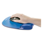 Gel Crystals Mouse Pad with Wrist Rest, 7.87 x 9.18, Blue