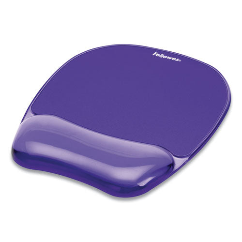 Gel Crystals Mouse Pad with Wrist Rest, 7.87 x 9.18, Purple