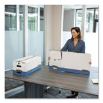 STOR/FILE Medium-Duty Strength Storage Boxes, Letter/Legal Files, 12.25" x 16" x 11", White/Blue, 12/Carton