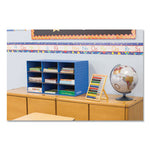 Classroom Literature Sorter, 9 Compartments, 28.25 x 13 x 16, Blue