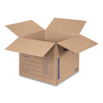 SmoothMove Basic Moving Boxes, Regular Slotted Container (RSC), Medium, 18" x 18" x 16", Brown/Blue, 20/Bundle
