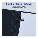 Lay Flat View Report Cover, Flexible Fastener, 0.5" Capacity, 8.5 x 11, Clear/Gray