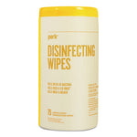 Disinfecting Wipes, 7 x 8, Lemon, White, 75 Wipes/Canister