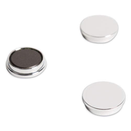 Board Magnets, Circles, Silver, 1.25" Diameter, 10/Pack