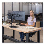 Professional Series Freestanding Dual Horizontal Monitor Arm, For 30" Monitors, 35.75" x 11" x 18.25", Black, Supports 17 lb