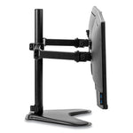 Professional Series Freestanding Dual Horizontal Monitor Arm, For 30" Monitors, 35.75" x 11" x 18.25", Black, Supports 17 lb