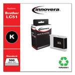 Remanufactured Black Ink, Replacement for LC51BK, 500 Page-Yield, Ships in 1-3 Business Days