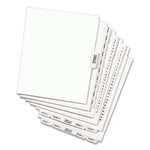 Preprinted Legal Exhibit Bottom Tab Index Dividers, Avery Style, 27-Tab, Exhibit A to Exhibit Z, 11 x 8.5, White, 1 Set