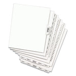 Preprinted Legal Exhibit Bottom Tab Index Dividers, Avery Style, 26-Tab, Exhibit 1 to Exhibit 25, 11 x 8.5, White, 1 Set