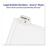 Preprinted Legal Exhibit Side Tab Index Dividers, Avery Style, 10-Tab, 10, 11 x 8.5, White, 25/Pack