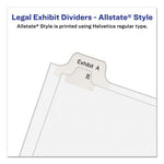 Preprinted Legal Exhibit Side Tab Index Dividers, Allstate Style, 26-Tab, A to Z, 11 x 8.5, White, 1 Set, (1700)