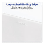 Preprinted Legal Exhibit Side Tab Index Dividers, Avery Style, 10-Tab, 8, 11 x 8.5, White, 25/Pack