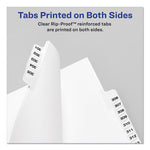 Preprinted Legal Exhibit Side Tab Index Dividers, Avery Style, 25-Tab, 1 to 25, 11 x 8.5, White, 1 Set, (1330)