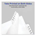 Preprinted Legal Exhibit Side Tab Index Dividers, Allstate Style, 10-Tab, 13, 11 x 8.5, White, 25/Pack