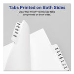 Preprinted Legal Exhibit Side Tab Index Dividers, Avery Style, 11-Tab, 1 to 10, 11 x 8.5, White, 1 Set