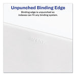 Preprinted Legal Exhibit Bottom Tab Index Dividers, Avery Style, 26-Tab, Exhibit 1 to Exhibit 25, 11 x 8.5, White, 1 Set