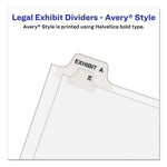 Preprinted Legal Exhibit Side Tab Index Dividers, Avery Style, 10-Tab, 3, 11 x 8.5, White, 25/Pack