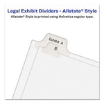 Preprinted Legal Exhibit Side Tab Index Dividers, Allstate Style, 25-Tab, 101 to 125, 11 x 8.5, White, 1 Set, (1705)