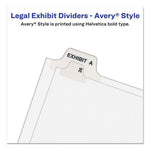 Preprinted Legal Exhibit Side Tab Index Dividers, Avery Style, 26-Tab, 76 to 100, 11 x 8.5, White, 1 Set