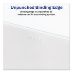 Preprinted Legal Exhibit Side Tab Index Dividers, Avery Style, 26-Tab, 51 to 75, 11 x 8.5, White, 1 Set