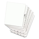 Preprinted Legal Exhibit Side Tab Index Dividers, Avery Style, 25-Tab, 51 to 75, 11 x 8.5, White, 1 Set, (1332)