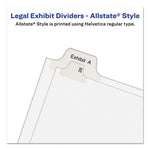 Preprinted Legal Exhibit Side Tab Index Dividers, Allstate Style, 25-Tab, 51 to 75, 11 x 8.5, White, 1 Set, (1703)