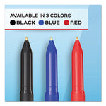 Write Bros. Ballpoint Pen Value Pack, Stick, Medium 1 mm, Black Ink, Black Barrel, 60/Pack