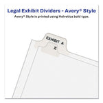 Preprinted Legal Exhibit Side Tab Index Dividers, Avery Style, 26-Tab, A to Z, 11 x 8.5, White, 1 Set, (1400)