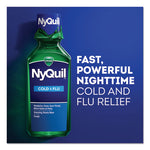 NyQuil Cold and Flu Nighttime Liquid, 12 oz Bottle, 12/Carton