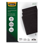 Executive Leather-Like Presentation Cover, Black, 11.25 x 8.75, Unpunched, 200/Pack