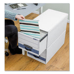 STOR/DRAWER STEEL PLUS Extra Space-Savings Storage Drawers, Legal Files, 17" x 25.5" x 11.5", White/Blue, 6/Carton